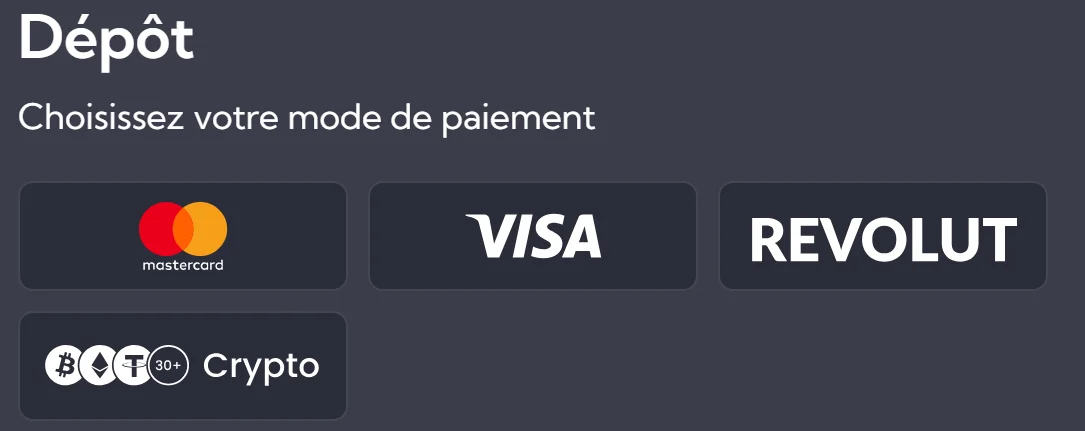 Casino Spinalto Dépôts et retraits