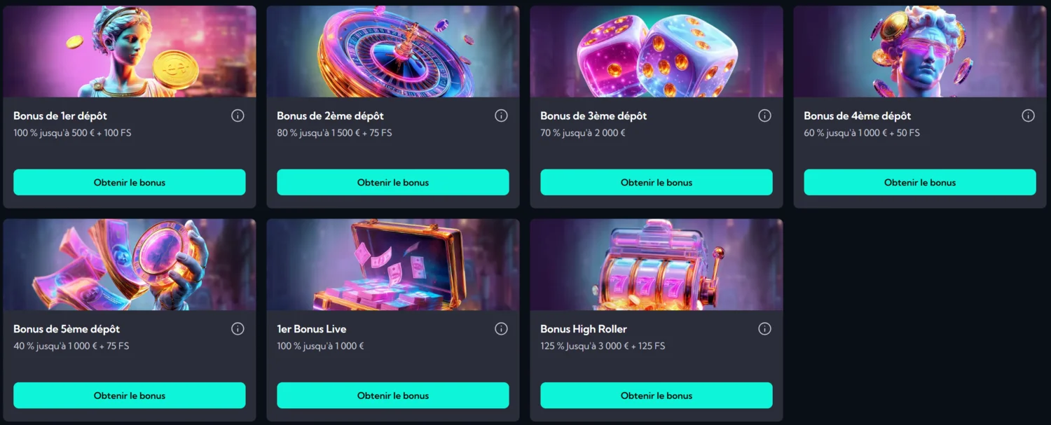 Casino Spinalto Bonus et promotions