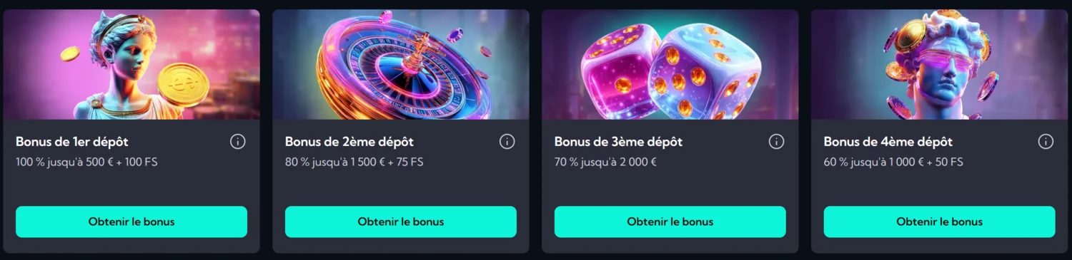 Casino Spinalto Package de bienvenue